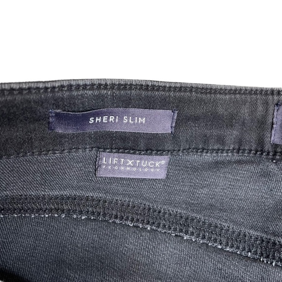 NYDJ Sheri Slim Side Stripe Jeans Black & Grey Size 4 New - Picture 7 of 9